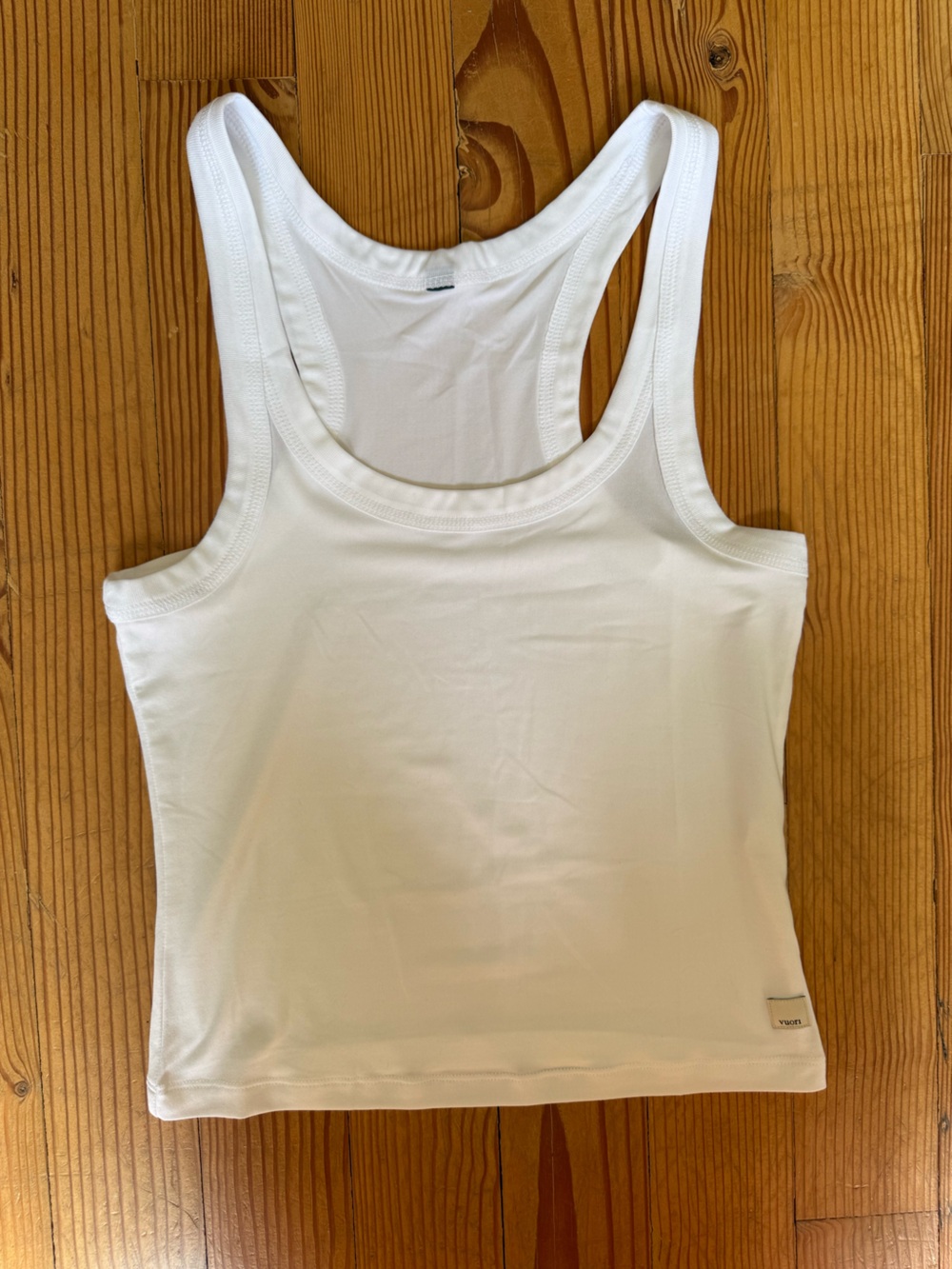 Vuori White Racerback Tank Top